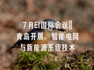 7月EI国际会议：青岛开展，智能电网与新能源系统技术