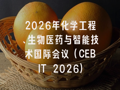 2026年化学工程、生物医药与智能技术国际会议（CEBIT 2026）