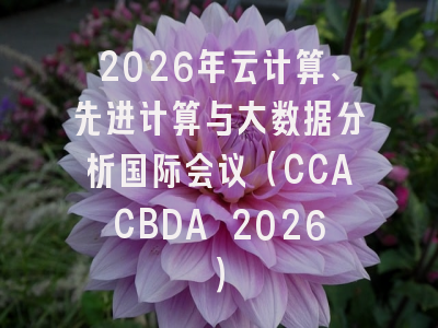 2026年云计算、先进计算与大数据分析国际会议(CCACBDA 2026)