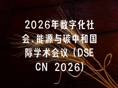 2026年数字化社会、能源与碳中和国际学术会议（DSECN 2026）