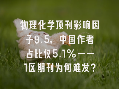 物理化学顶刊影响因子9.5，中国作者占比仅5.1%——1区期刊为何难发？