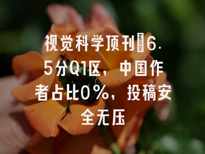视觉科学顶刊：6.5分Q1区，中国作者占比0%，投稿安全无压