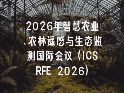 2026年智慧农业、农林遥感与生态监测国际会议(ICSRFE 2026)