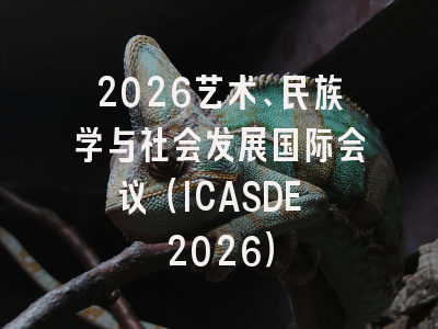 2026艺术、民族学与社会发展国际会议(ICASDE 2026)