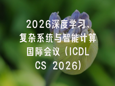 2026深度学习、复杂系统与智能计算国际会议(ICDLCS 2026)