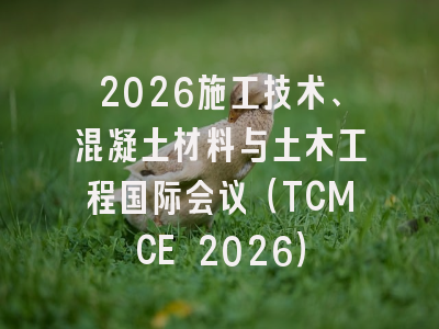 2026施工技术、混凝土材料与土木工程国际会议(TCMCE 2026)