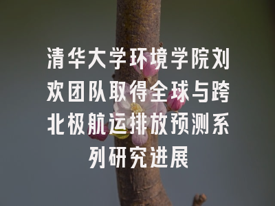 清华大学环境学院刘欢团队取得全球与跨北极航运排放预测系列研究进展