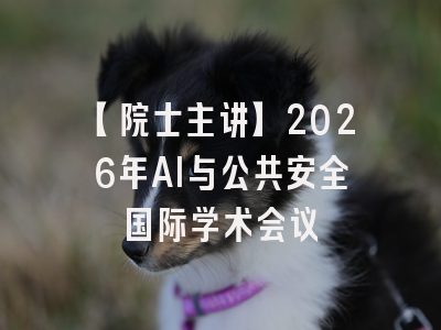 【院士主讲】2026年AI与公共安全国际学术会议