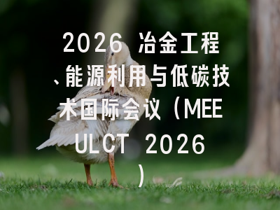 2026 冶金工程、能源利用与低碳技术国际会议(MEEULCT 2026)