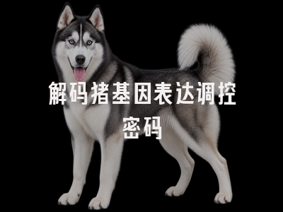 解码猪基因表达调控密码