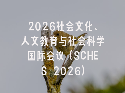 2026社会文化、人文教育与社会科学国际会议（SCHES 2026）