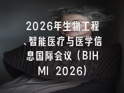 2026年生物工程、智能医疗与医学信息国际会议（BIHMI 2026）