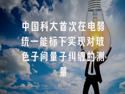 中国科大首次在电弱统一能标下实现对玻色子间量子纠缠的测量