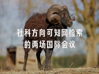 社科方向可知网检索的两场国际会议
