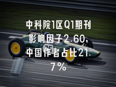 中科院1区Q1期刊影响因子2.60，中国作者占比21.7%