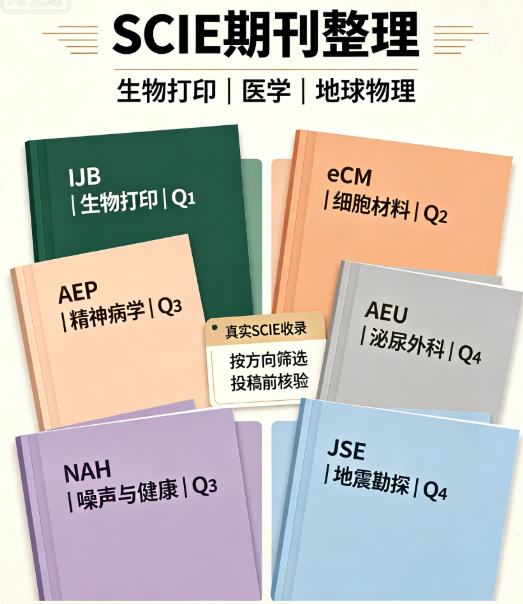 整理 6 本 SCIE 期刊｜不同方向投稿备选清单