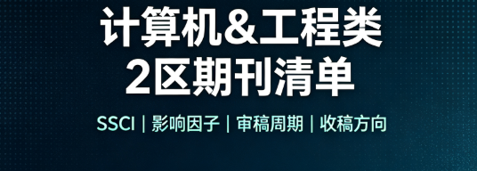 计算机&工程技术中科院 2 区 SSCI 期刊整理