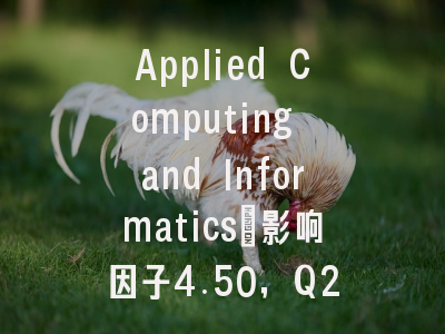 Applied Computing and Informatics:影响因子4.50,Q2区,中国作