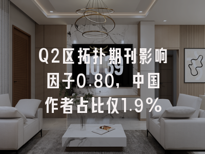 Q2区拓扑期刊影响因子0.80,中国作者占比仅1.9%
