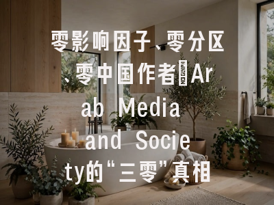 零影响因子、零分区、零中国作者:Arab Media and Society的“三零”真相